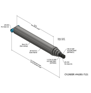 Strukturen af ​​den hydrauliske cylinder