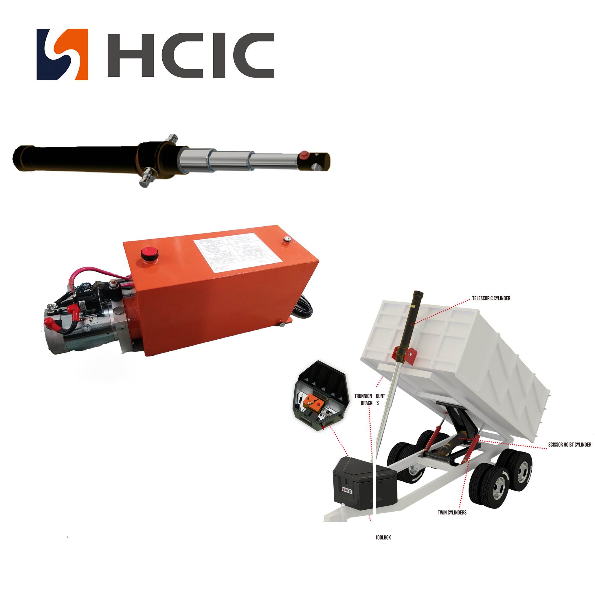 HCIC afslører kompakt og kraftfuld hydraulisk cylinder og kraftenhed til små trailere