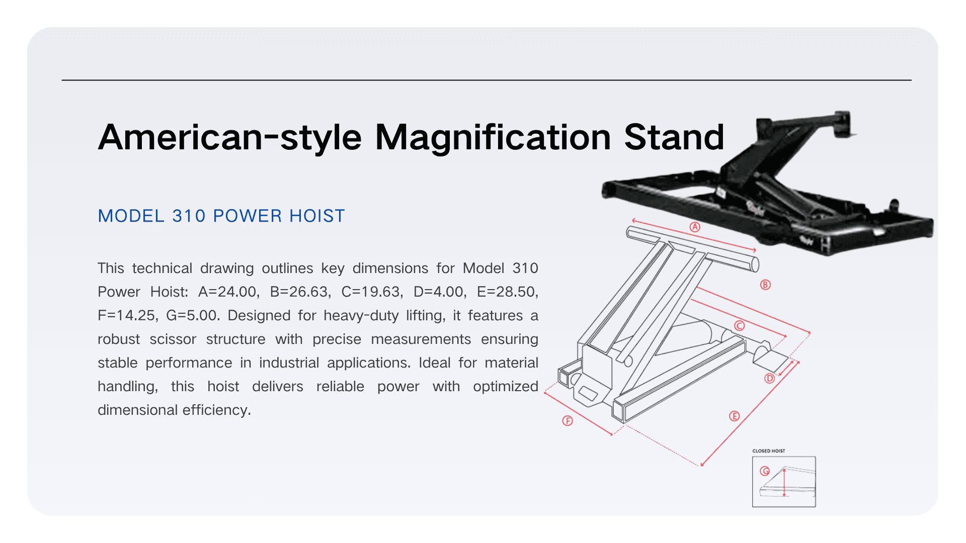 ​HCIC-310 American Power Hoist – brugerdefinerede hydrauliske løfteløsninger til nordamerikanske erhvervskøretøjer