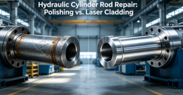 Sammenligning af reparation af hydraulisk cylinderstang: Polering vs laserbeklædning – Vejledning om omkostninger og levetid