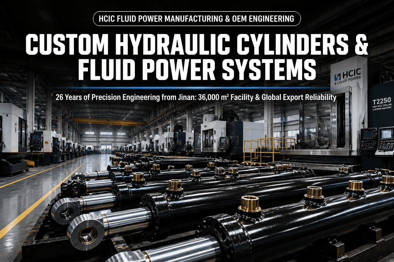 HCIC Custom Hydraulic Cylinder Manufacturer og OEM Fluid Power Engineering fra Jinan Kina