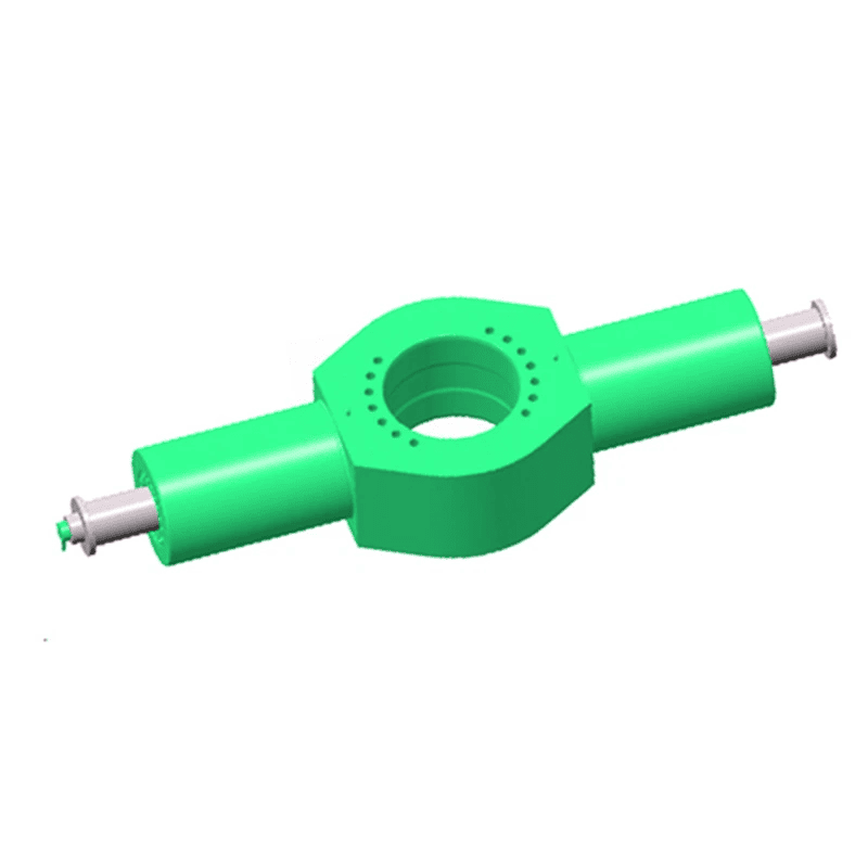 Dobbeltvirkende hydraulisk pressecylinder