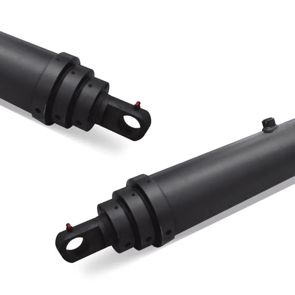Dobbeltvirkende teleskopisk hydraulisk cylinder
