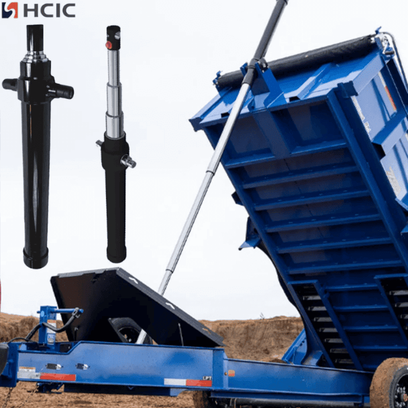 Teleskopisk flertrins hydraulisk cylinder